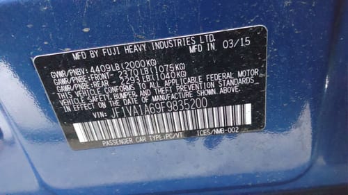 2015 Subaru Subwrx