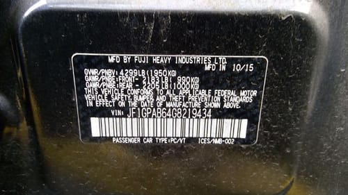 2016 Subaru Impreza
