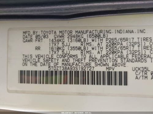 2003 Toyota Sequoia