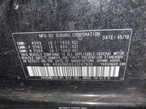 2018 Subaru Impreza
