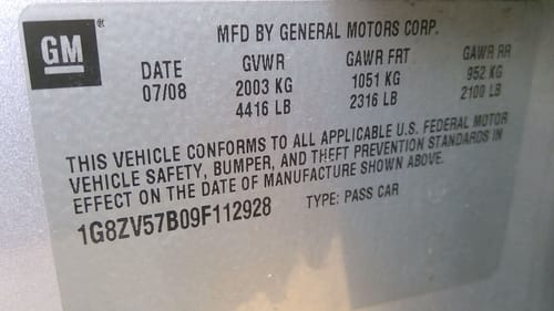 2009 Saturn Aura