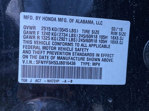 2018 Honda Pilot