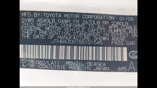 2005 Lexus Es330
