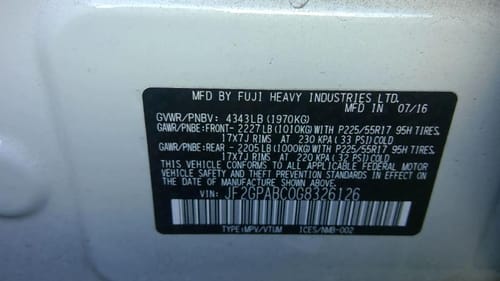 2016 Subaru Subxv