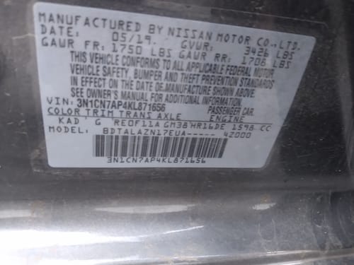 2019 Nissan Versa