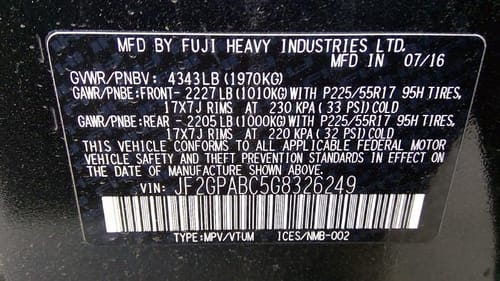 2016 Subaru Subxv
