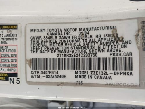 2004 Toyota Matrix