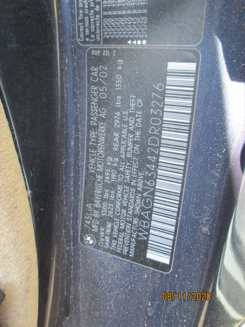 2002 BMW 745i