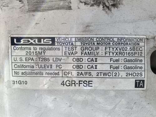 2015 Lexus Is250