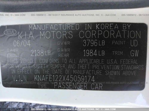 2004 Kia Spectra