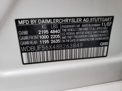 2008 Mercedes Benz E-Class