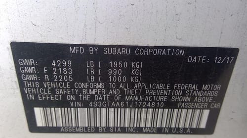 2018 Subaru Impreza