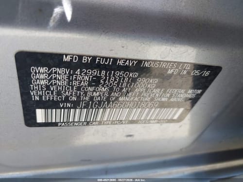 2016 Subaru Impreza