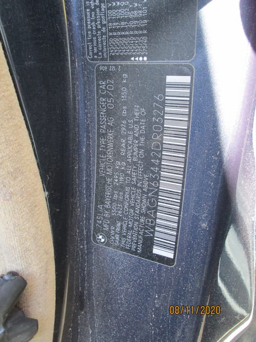 2002 BMW 745i