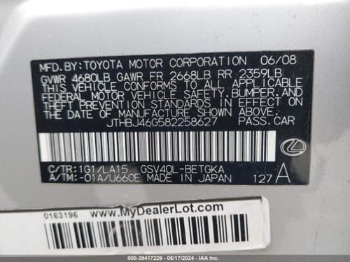 2008 Lexus Es350