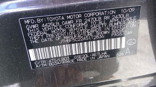 2010 Lexus Is250
