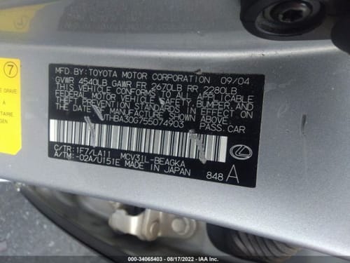 2005 Lexus Es330
