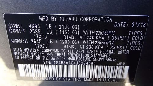 2018 Subaru Legacy