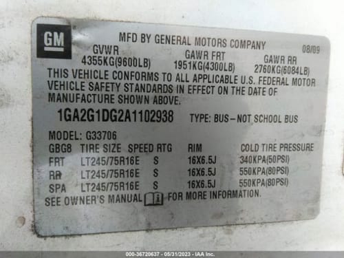 2010 GMC Expr35