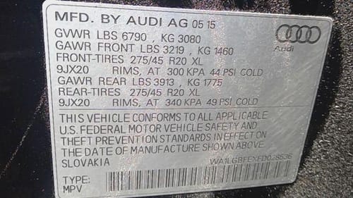 2015 Audi Audiq7