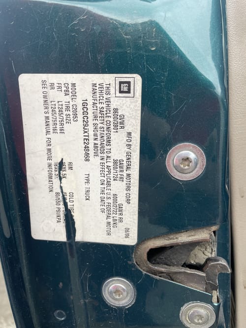 1996 GMC Ct2500