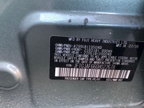 2016 Subaru Impreza