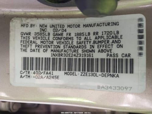 2004 Toyota Corolla