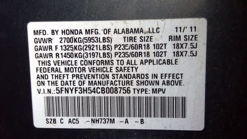 2012 Honda Pilot