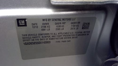 2013 Cadillac Cadcts