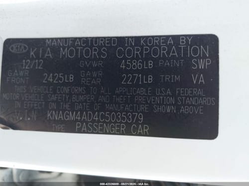 2012 Kia Optima