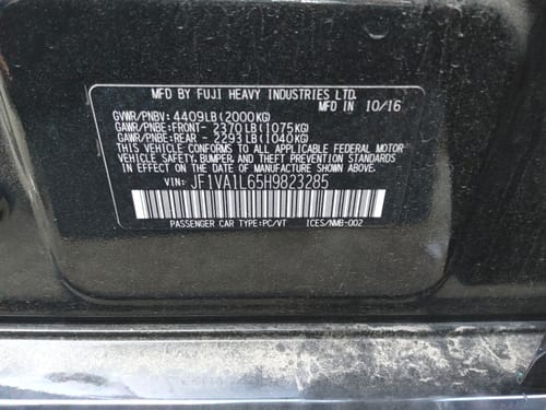 2017 Subaru Subwrx