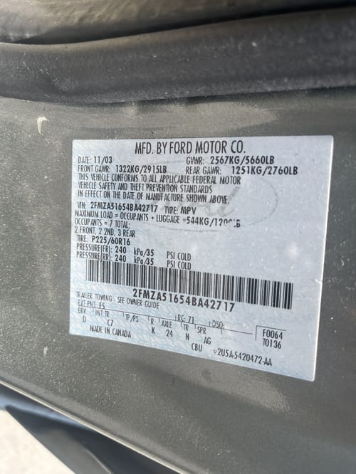 2004 Ford Freestar