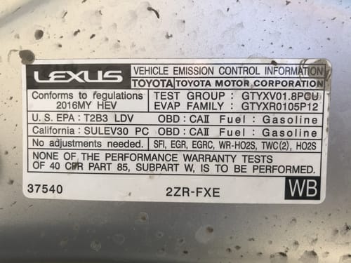 2016 Lexus Ct200h