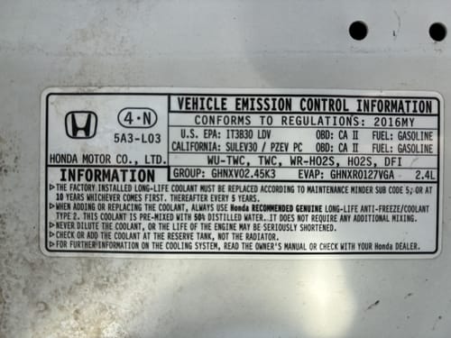 2016 Honda Accord