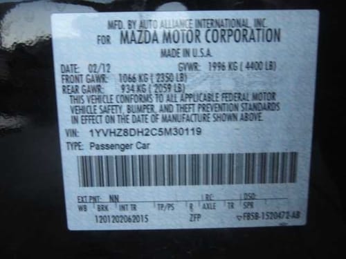 2012 Mazda Mazda6
