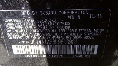 2020 Subaru Subwrx