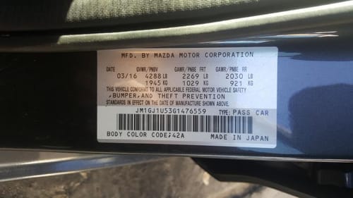 2016 Mazda 6
