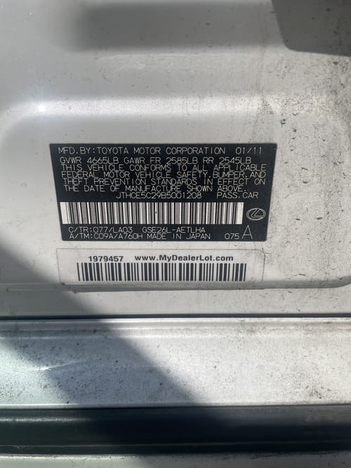 2011 Lexus Is350