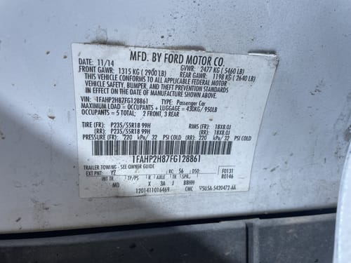 2015 Ford Taurus