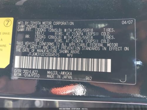 2007 Lexus Rx400
