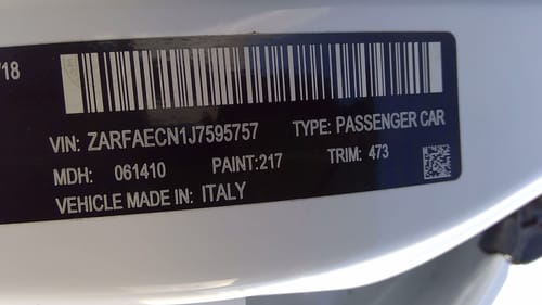 2018 Alfa Romeo Giulia