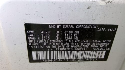 2017 Subaru Legacy